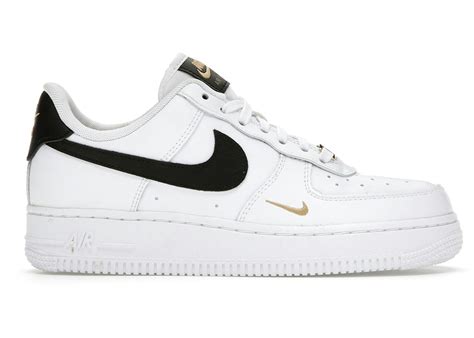 nike air force 1 mini swoosh white gold|black air forces price.